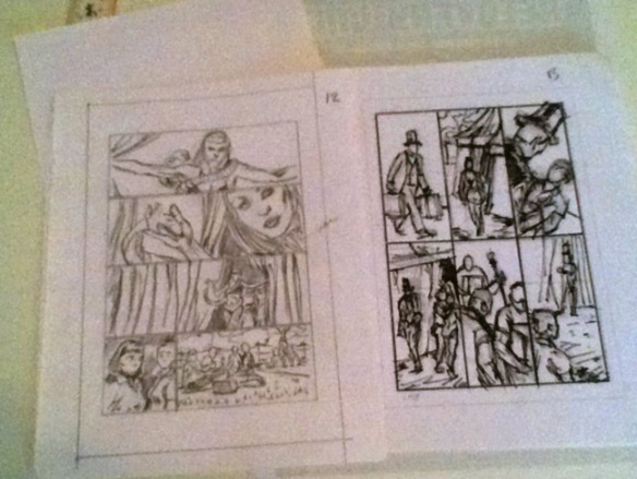 Enlarging Thumbnails to Roughs- Pages 12 and 13